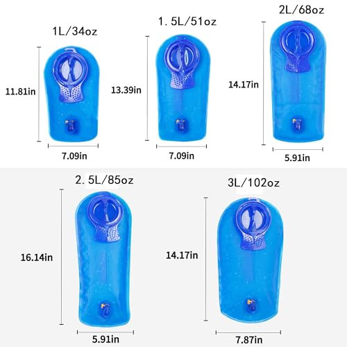 Unigear Hydration Bladder 1.5L-3L for Hiking Backpack, 84.5 Ounces, Blue