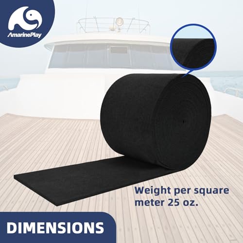 Marine Bunk Carpet for Boat Trailer - 9/12/16/20/24 Inch Recycled Polyester