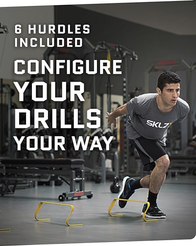 6-Pack 6-Inch Ultra Durable Agility Hurdles for Speed Training