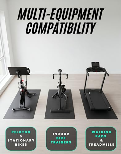 Exercise Bike Mat 30" x 60" - Non-Slip, Waterproof & Floor Protector