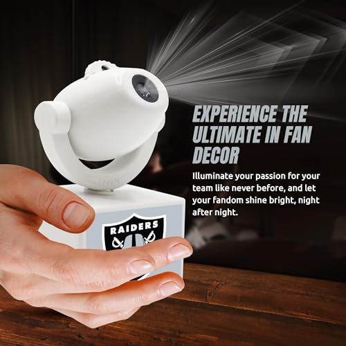 Las Vegas Raiders LED Mini Spotlight Projector - Adjustable & Portable