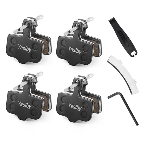 4 Pairs Semi-Metallic Disc Brake Pads for MTB with Installation Tool Kit