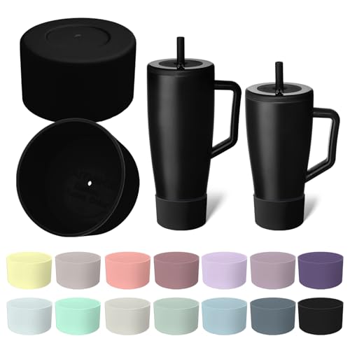 2Pcs Silicone Boot for Brumate Era Tumbler - Matte Black