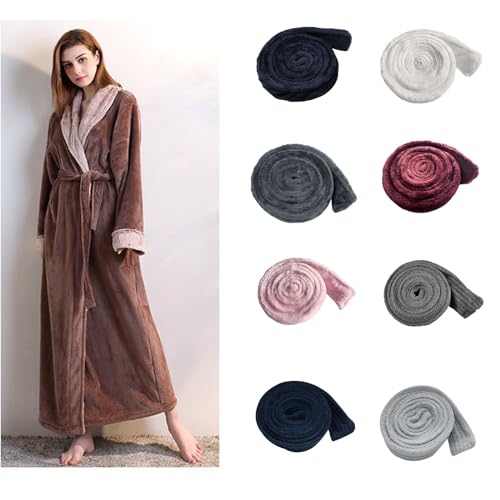 Plush Flannel Bathrobe Replacement Tie - Robe Belt - C