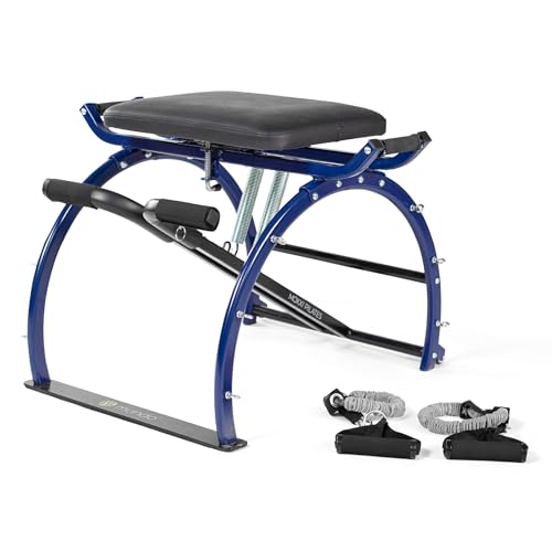 Moxxi Pilates Chair with Resistance Bands - Compact Home Gym Equipment