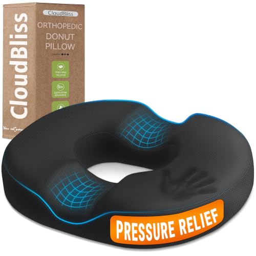 Portable Donut Pillow Seat Cushion for Tailbone Pain Relief