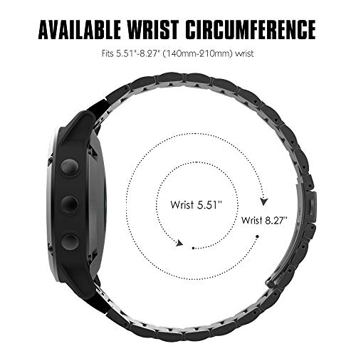 Stainless Steel Watch Band for Garmin Epix gen 2 Fenix 9 Pro 47mm - Black