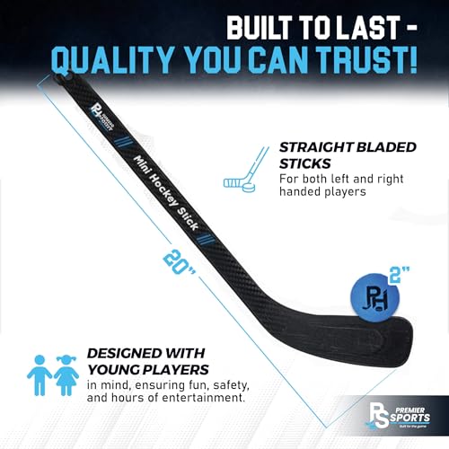 Mini Hockey Set - 4-Player Indoor Kit with Goals & Sticks
