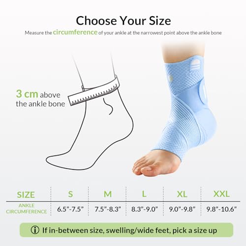 ZOELION Ankle Compression Brace Support with Removable Fishnet Strap for Pain Relief