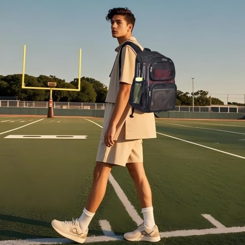 Heavy Duty Large Capacity Mesh Backpack with Padded Straps