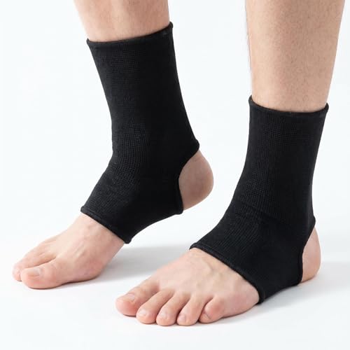Compression Ankle Sleeve for Support - Black, 1 Pair