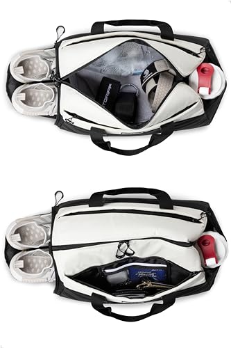Fitgriff Gym Bag V2 for Men & Women with Shoe & Wet Compartment - Small Black Duffle 19x10x11 inches