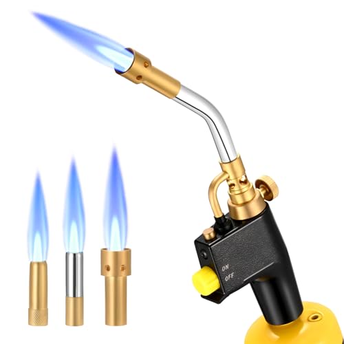 Heat Propane Mapp Torch Multi Purpose Includes 3 Nozzles/Tips High Intensity Trigger Start Torch Heat Shrink Torch