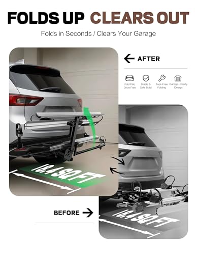 Ez-Fold 2-Bike Electric Bike Rack with Ramp - 200 lbs Capacity
