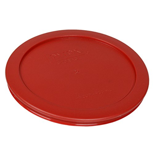 Pyrex 7201-PC 4-Cup Poppy Red Food Storage Lid (2-Pack) - Made in USA