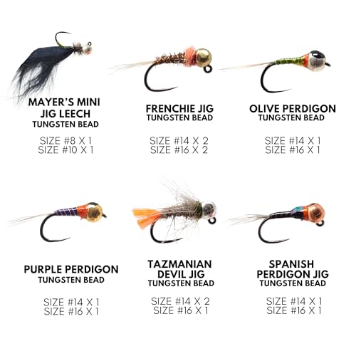 Euro Nymphing Fly Assortment with Tungsten Beads | 30 Flies for Trout Fishing