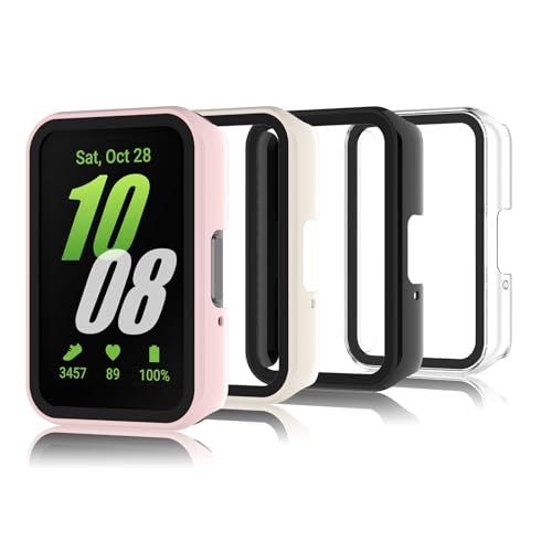 4-Pack Hard PC Glass Screen Protector Case for Galaxy Fit 3
