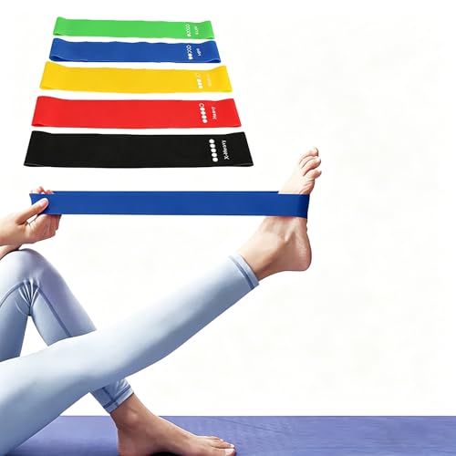 Resistance Loop Exercise Bands Set - 5 Levels for Strength Training & Yoga - 5pcs