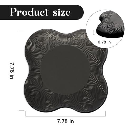 Extra Thick Yoga Knee & Elbow Cushions - 2 Packs - Black