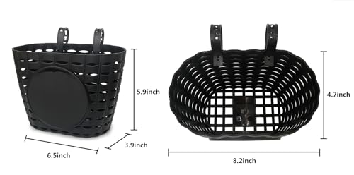 Kids Bike Basket with Bell & Spoke Beads - Durable Plastic