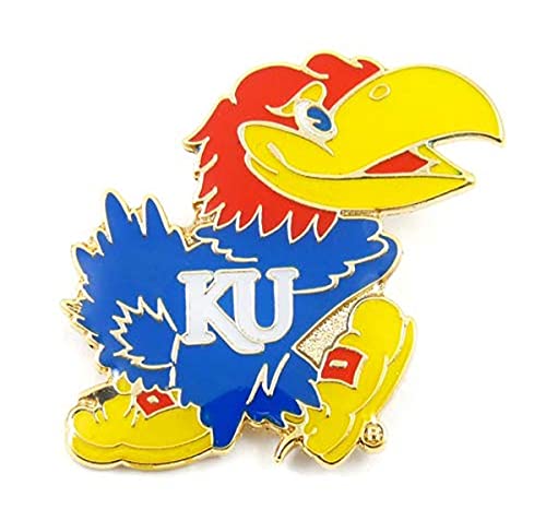 Kansas Jayhawks NCAA Logo Pin - Team Color 1.0" x 1.5"
