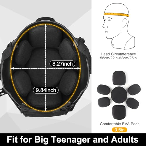 Tactical Airsoft Helmet with Goggles & Balaclava - D/MICH-MCBK