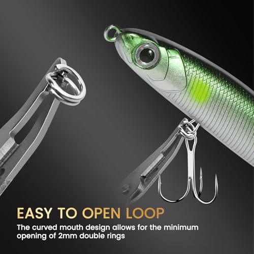 Variation 1 - 200 Pcs Stainless Steel Split Rings with Pliers Set for Fishing