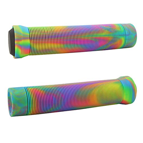 Soft Rubber Bike Handlebar Grips - Non-Slip for Scooters & BMX - U-Rainbow