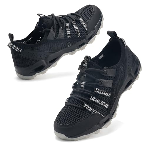 Ziitop Women's Water Shoes Black - Quick Dry Lightweight Non-Slip Hiking & Beach Sneakers