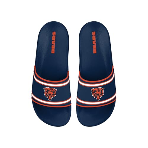 NFL Men's Team Color Stripe Molded Football Slides