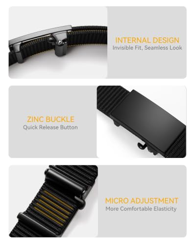 CHAOREN Nylon Ratchet Belts for Men, Adjustable Tactical Belt - 1.25"