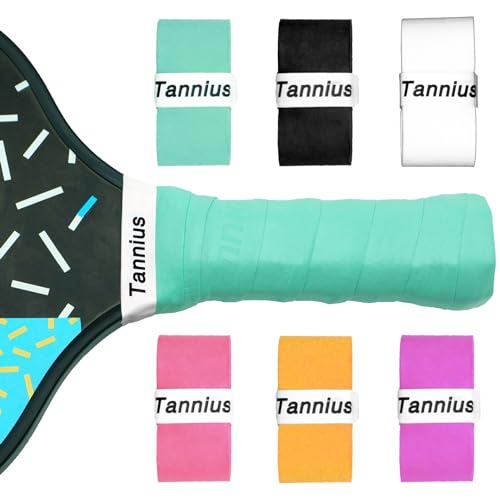 Pickleball Paddle Grip Tape - 6 Pack Precut Tacky Grips in Mixed Colors