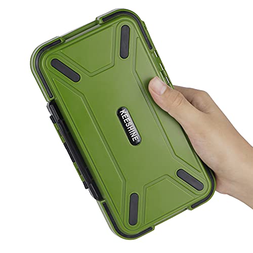 KEESHINE Small Green Tackle Box with 19 Dividers | Mini Floating Lure Organizer