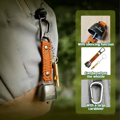 Auroraki's Loud Bear Bell with Magnetic Silencer for Deterrent,