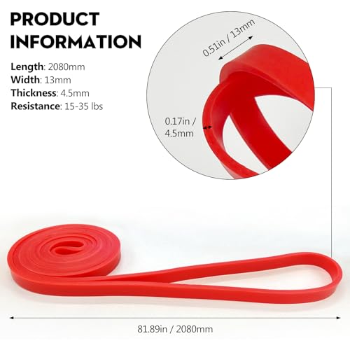 Resistance Band for Strength Training & Flexibility - 15-35 lb