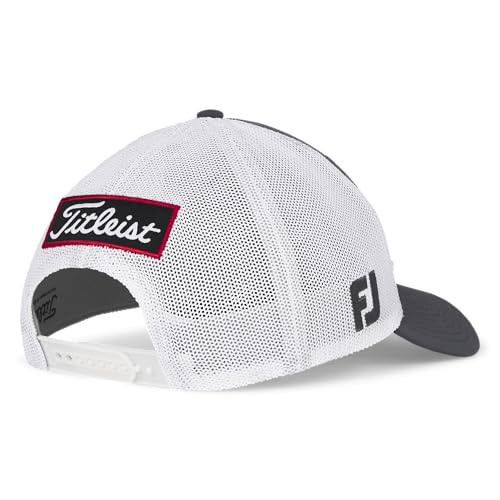 Titleist Men's Tour Performance Mesh Golf Hat Charcoal White One Size