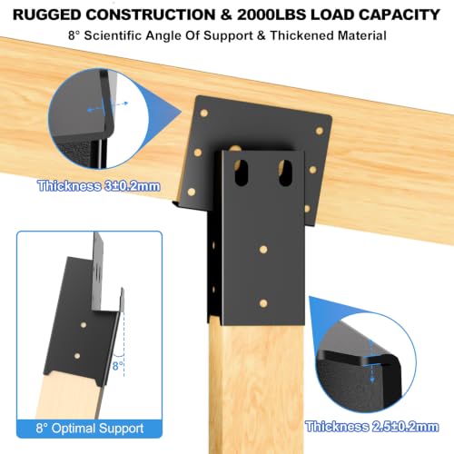 Heavy-Duty 4x4 Deer Stand & Hunting Blind Brackets - Corrosion-Resistant Steel
