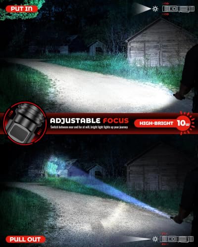 DARKBEAM 2800lm USB-C Rechargeable Flashlight with LCD Power Display, 5.3 in