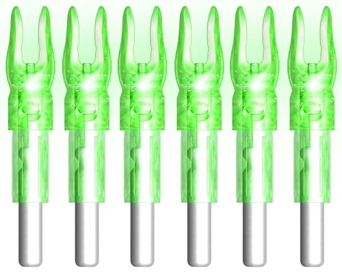 Lighted Arrow Nocks - 6PCS for 0.165 to 0.246" Arrows with Screwdriver