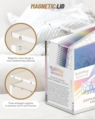 SOWANO 1 Pcs Clear Acrylic Display Box with Magnetic Lid for SPC Collection