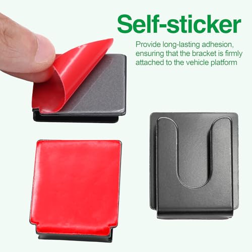2-Pack Adhesive Metal Radio Microphone Hanger - 36x30x10mm Style 1