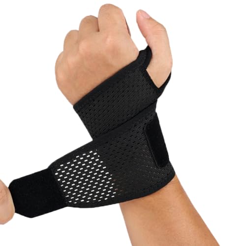 Breathable Mesh Wrist Brace for Pain Relief & Support - Adjustable - Style 1