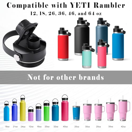 Leak-Proof Screw Top Lid for YETI Rambler 12-64 oz Bottles