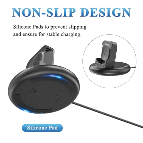 Meliya Fitbit Versa & Sense Charging Dock with 4.4Ft USB Cable - Anti-Slip Stand