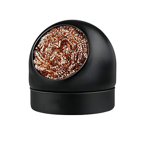 Soldering Iron Tip Cleaner Non-Slip Solder Tip Cleaning Wire Ball & Base Holder Soft Coiled Brass Tip Cleaner Kit