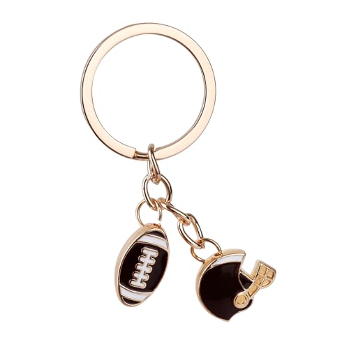 Rugby Keychain - Mini Alloy Rugby Ball Keyring