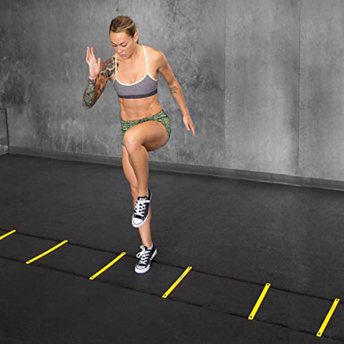 Speed Agility Ladder - 8 Rung for Training & Workouts with Carry Bag