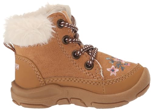OSHKOSH B'GOSH Toddler Girl Ramira Faux-Fur Lined Booties - 12 Tan