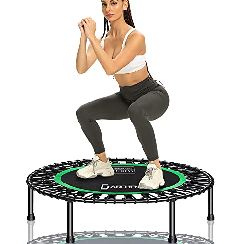 Mini Trampoline for Adults - 450 lbs Indoor Rebounder - Green
