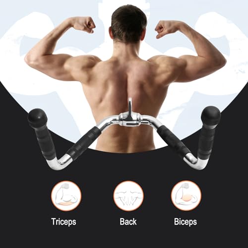 Lat Pulldown Bar Attachment for Cable Machines – 15.7 x 8 in, 400 lb Capacity